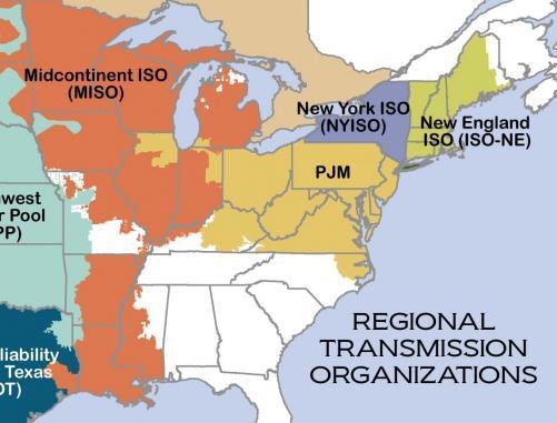 Regional Transmission Organizations Map 